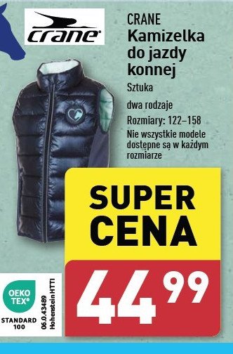 Kamizelka do jazdy konnej 122-158 CRANE promocja w Aldi