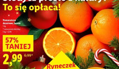 Pomarańcze deserowe luzem promocja w Lidl