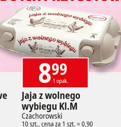 Jaja z wolnego wybiegu premium kl. m Czachorowski promocja w Leclerc