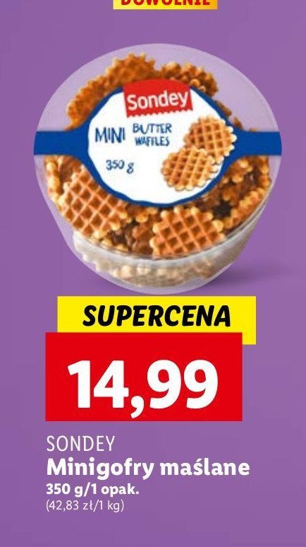 Minigofry maślane Sondey promocja