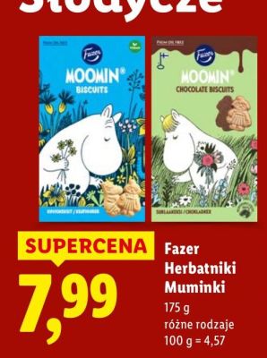 Herbatniki Muminki różne rodzaje promocja w Lidl
