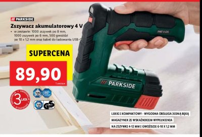 Zszywacz akumulatorowy 4 v Parkside promocja