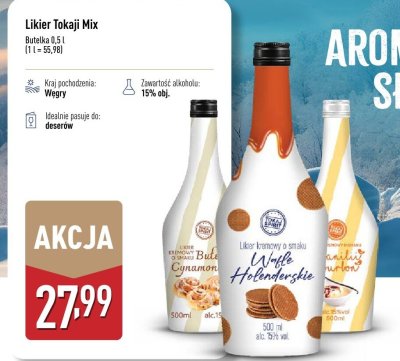 Likier Tokaji Mix różne smaki promocja w Aldi
