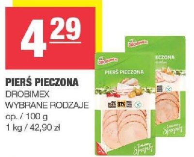 Pierś pieczona Drobimex wybrane rodzaje promocja w SPAR