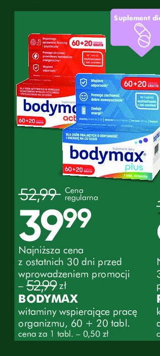 Tabletki Bodymax active promocja