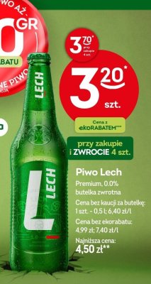 Piwo Lech Premium 0,0% butelka zwrotna 0,5l promocja w Żabka