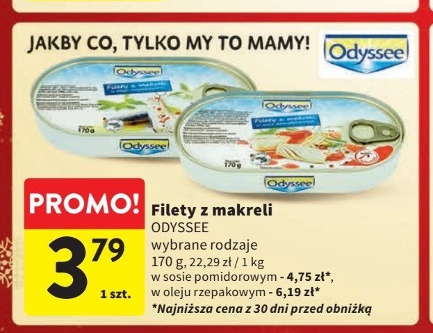 Filety z makreli w oleju Odyssee promocja