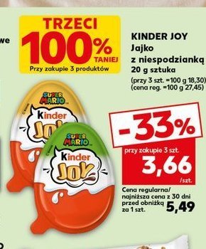 Jajko z niespodzianką super mario Kinder joy promocja