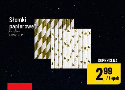 Słomki papierowe złote promocja w POLOmarket