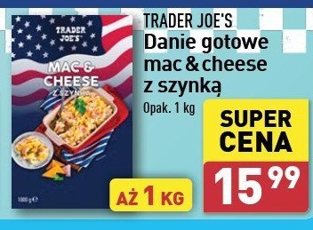 Danie mac & cheese z szynką Trader joe's promocja w Aldi