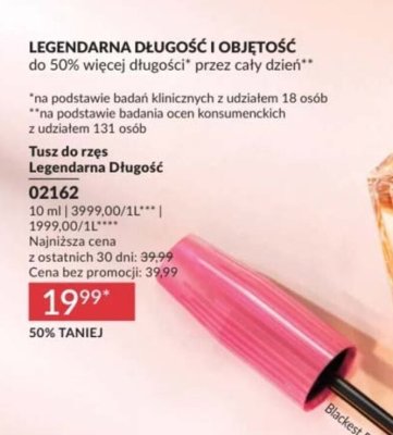 Tusz do rzęs Legendarna Długość promocja w AVON