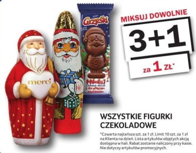 Czekolada figurki czekoladowe merci Mikołaj promocja w Selgros