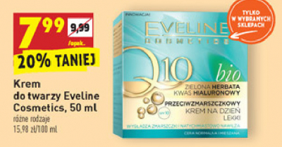 Krem do twarzy na dzień q10 bio z zieloną herbatą Eveline cosmetics promocja