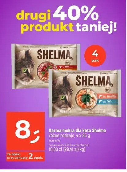 Karma dla kota łosoś dorsz Shelma promocja