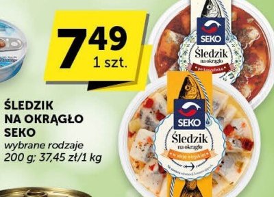 Śledzie na okrągło Seko promocja w Euro Sklep