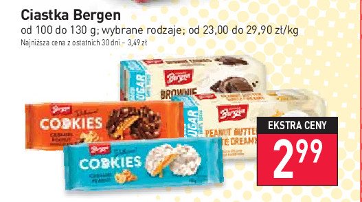 Ciastka brownie Bergen cookies promocja