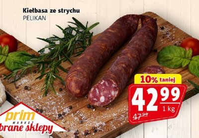 Kiełbasa ze strychu PELIKAN promocja w Prim Market