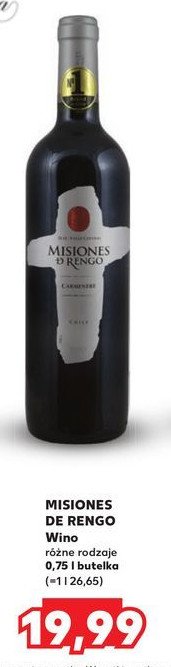 Wino Misiones de rengo carmenere promocja