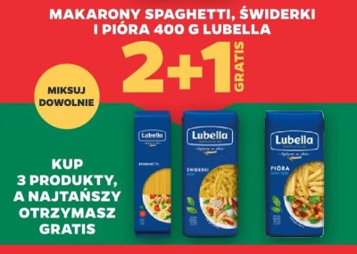 Makarony spaghetti, świderki i pióra 400 g Lubella promocja w Netto