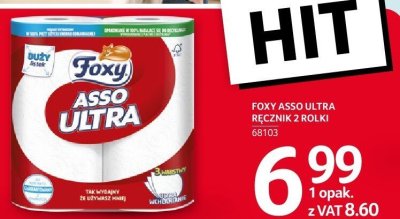 Ręcznik papierowy Foxy Asso Ultra 2 rolki promocja w Selgros