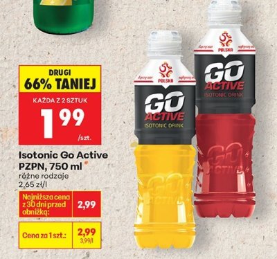 Isotonic Go Active PZPN, 750 ml - różne rodzaje promocja w Biedronka