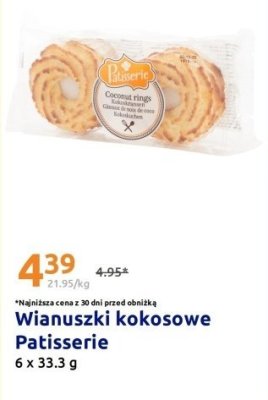 Ciastka wianuszki kokosowe Patisserie promocja w Action