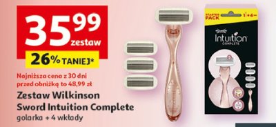 Maszynka do golenia + 4 wk艂ady Wilkinson intuition complete promocja