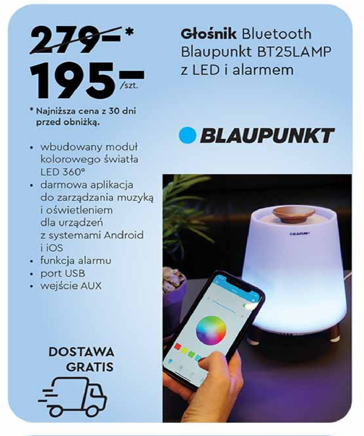 Głośnik bt25lamp Blaupunkt promocja