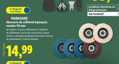 Akcesoria do szlifierek kątowych rozmiar 115 mm promocja w Lidl