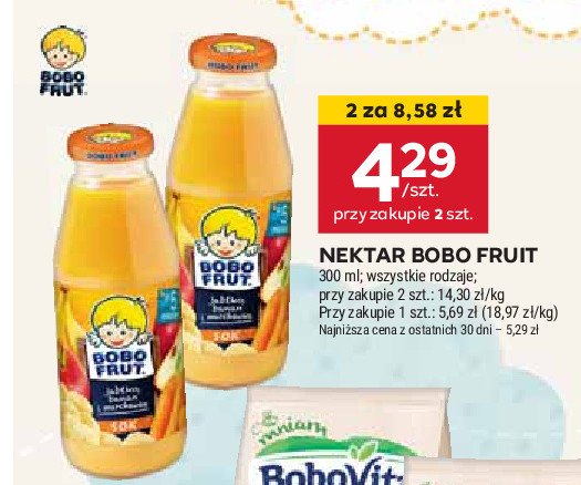 Sok jab艂ko banan i marchewka Bobo frut promocja