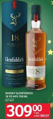 Whisky Glenfiddich 18 YO 40% 700 ml promocja w Selgros