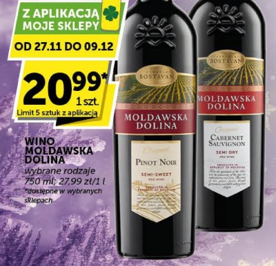 Wino Mołdawska Dolina wybrane rodzaje promocja w Euro Sklep