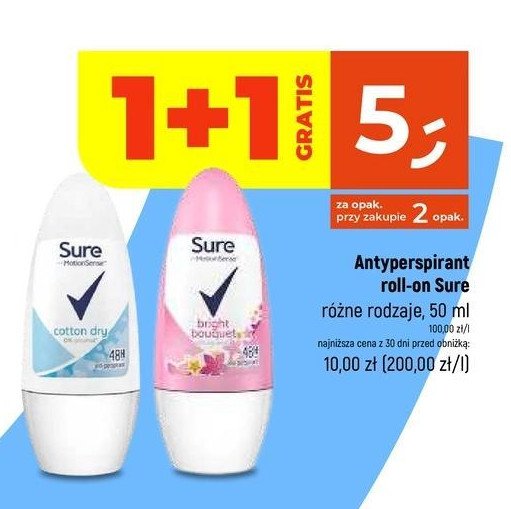 Antyperspirant Sure cotton dry promocja