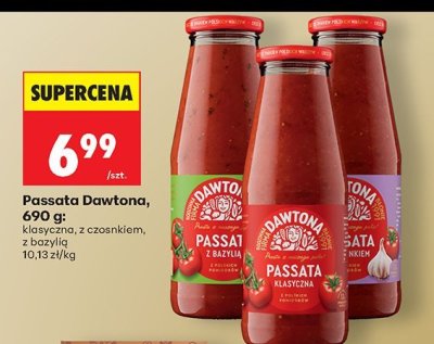 Passata Dawtona 690 g: klasyczna, z czosnkiem, z bazylią promocja w Biedronka