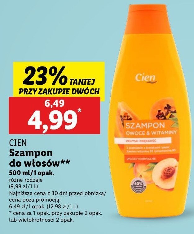 Szampon owoce i witaminy Cien promocja