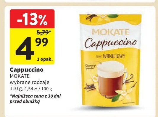Cappuccino waniliowe Mokate cappuccino promocja