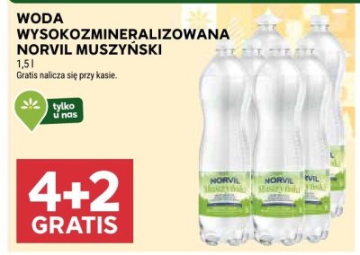 Woda wysokozmineralizowana Norvil Muszyński promocja w Stokrotka