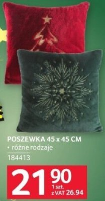 Poszewka 45x45 cm z ozdobnymi napisami promocja w Selgros