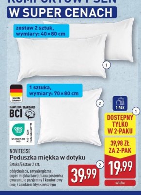 Poduszki pikowane 40 x 80 cm Novitesse promocja