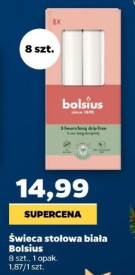 Świeca stołowa biała promocja w Netto