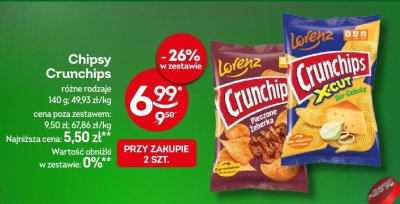 Chipsy Crunchips Lorenz różne rodzaje promocja w Żabka