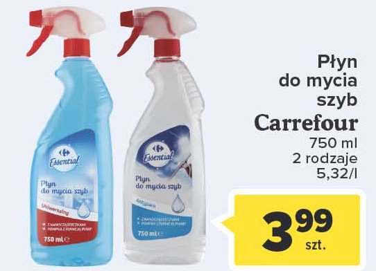 Płyn do mycia szyb antypara Carrefour promocja
