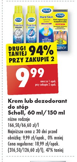 Dezodorant do st贸p 3 w 1 Scholl deo activ fresh promocja