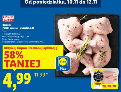 Kurczak ćwiartki XXL Rzeźnik Polski promocja w Lidl