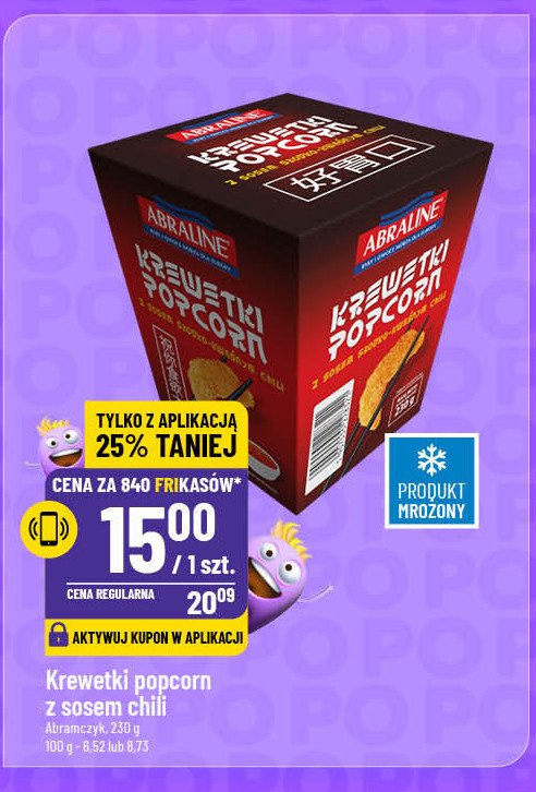 Krewetki popcorn + sos chilli ABRALINE promocja w POLOmarket