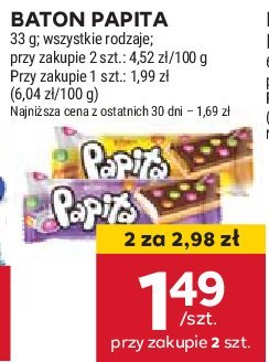 Baton karmelowy Papita promocja