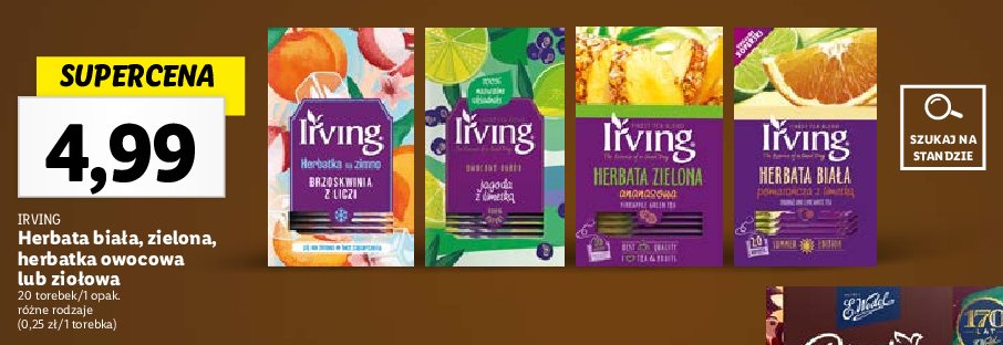 Herbata zielona ananasowa Irving promocja