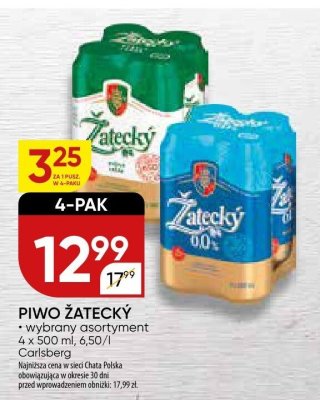 Piwo Żatecky 4-pak promocja w Chata Polska