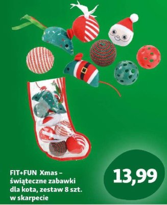 Zabawka FIT+FUN Xmas – świąteczne zabawki dla kota, zestaw 8 szt. w skarpecie promocja w MAXI ZOO