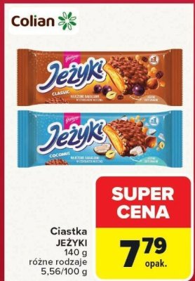 Ciastka JEŻYKI Classic 140g promocja w Carrefour